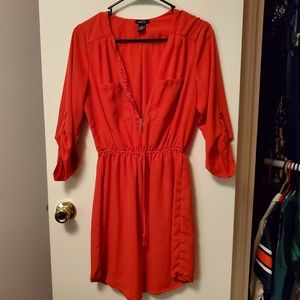 Rue 21 red long sleeve dress size S